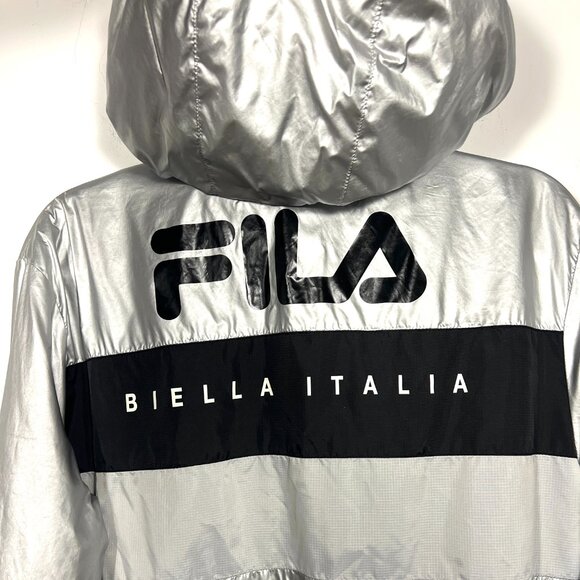 FILA Hooded Metallic Jacket Sz Small - Picture 4 of 8